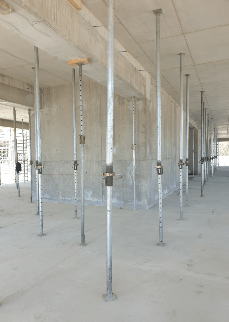 Chantier vu d'ensemble étaiement