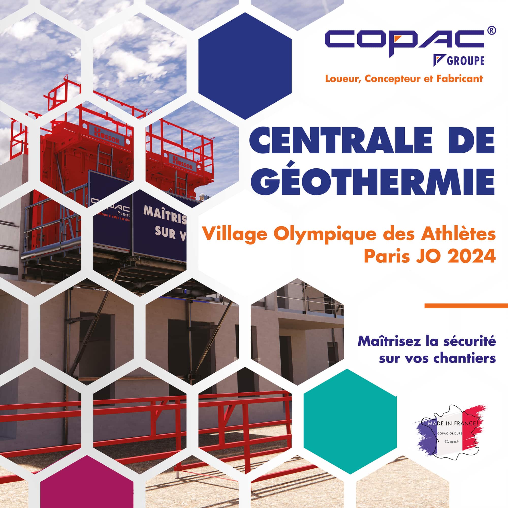 COPAC présente son offre combinée sur le chantier du village olympique, Paris 2024