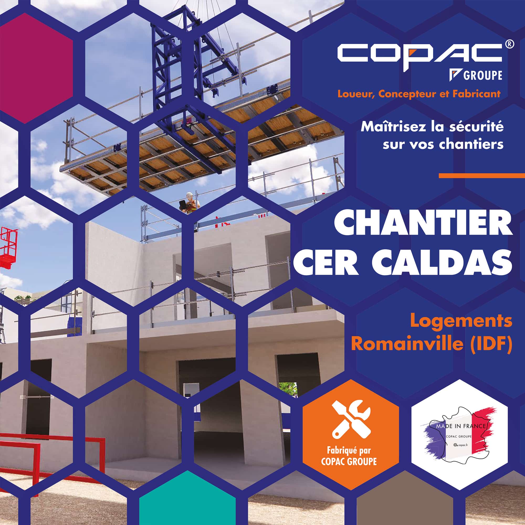 COPAC intervient sur le Chantier de CER CALDAS à Romainville
