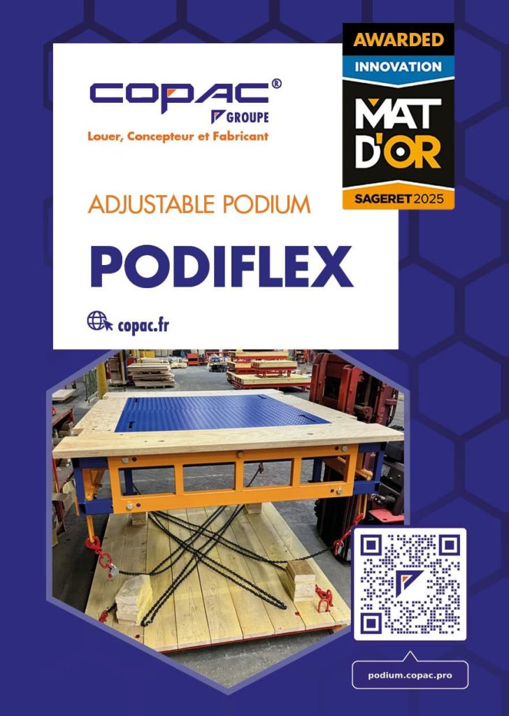 Le podium Réglable PODIFLEX remporte le prix de l'innovation aux Mat d'Or 2025