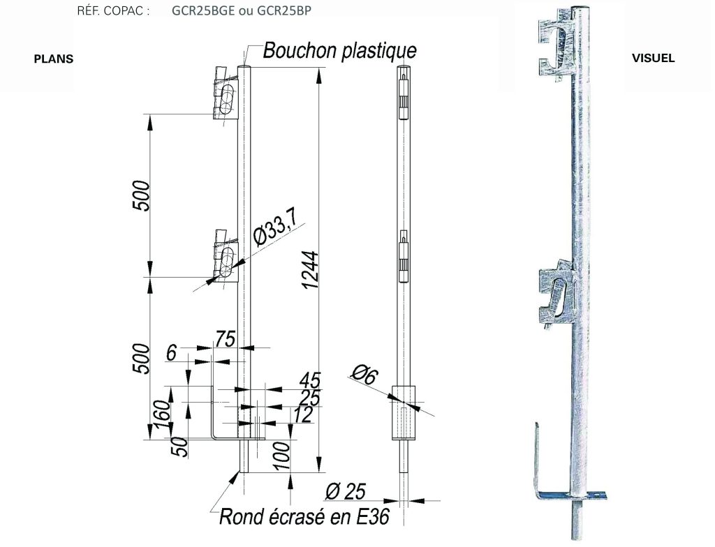 Fiche technique GCR25BGE