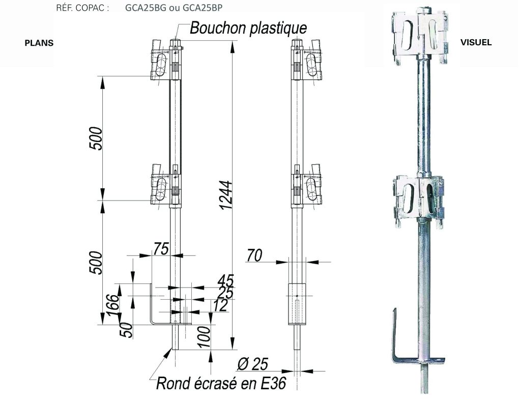 tube potelets GCA25BG