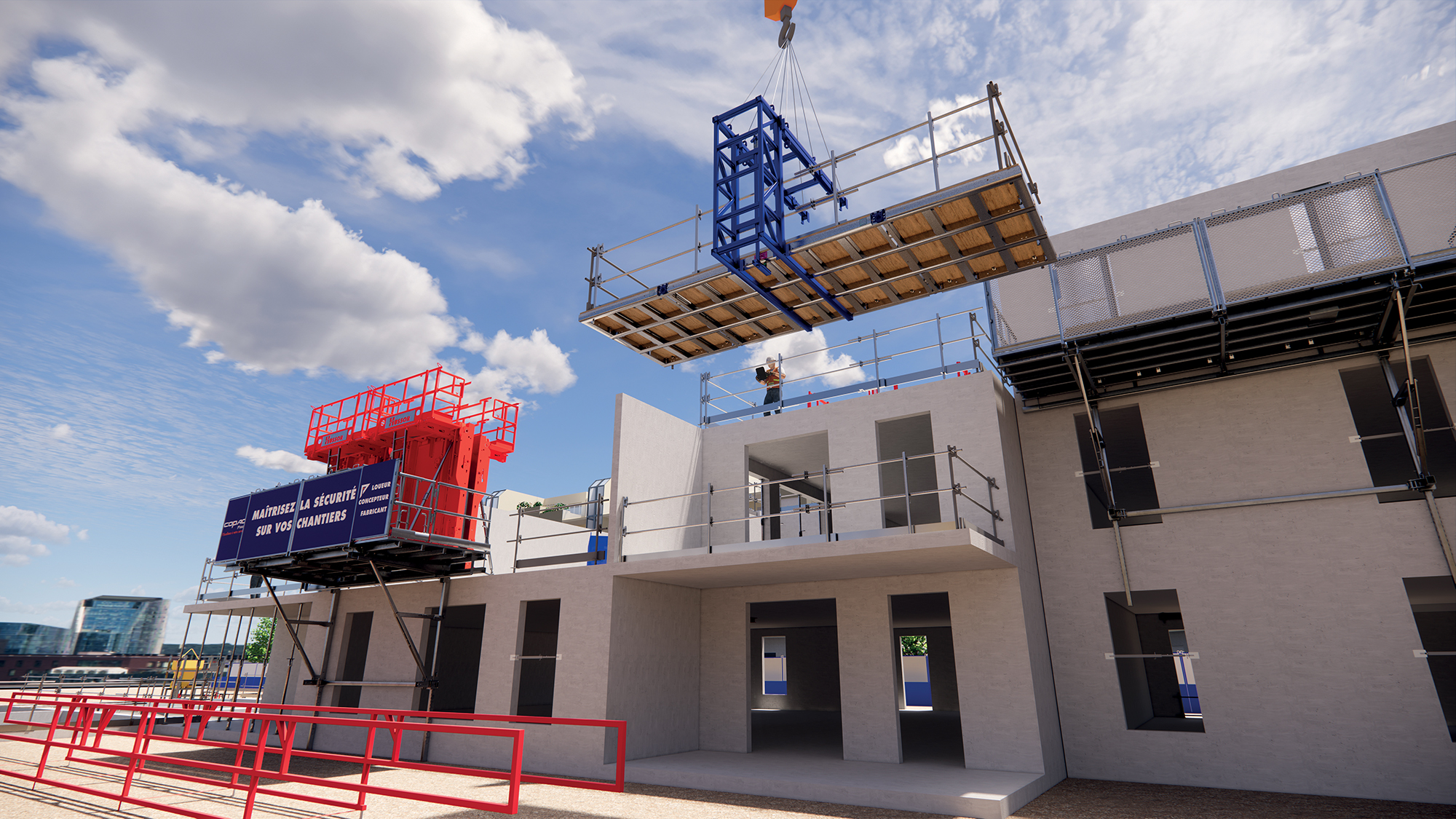 Chantier parfait modélisation 3D Superstructure vue bas